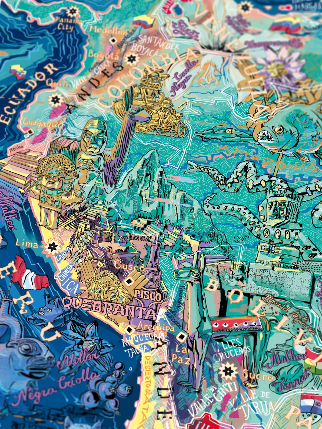 Water and Wines South America Puzzle