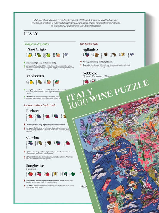 Water and Wines Italy Wine Puzzle