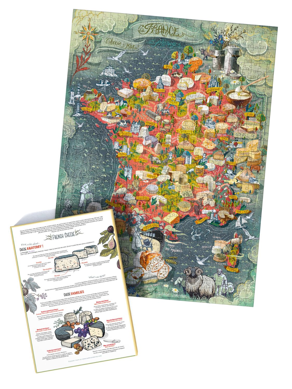 Water and Wines France Cheese Puzzle