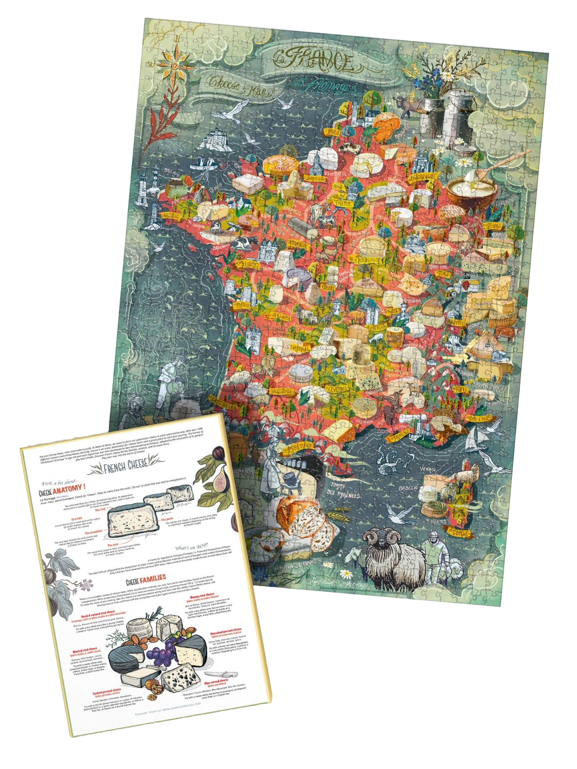 Water and Wines France Cheese Puzzle